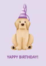 Cute Birthday Card • Labrador Puppy Dog • Yappy Birthday! created by Woof by Hollie
