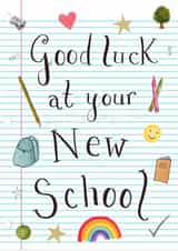 Cute Good Luck Card - New School created by Love Lucy Illustration