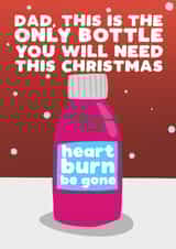 Funny Christmas Card - For Dad - Heart Burn - Gaviscon created by Pickled Prints
