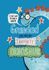 Cute Birthday Card - Dinosaur - Grandad created by Tommy Blue Illustration