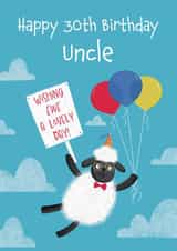 Funny Birthday Card - For Uncle - 30th - Ewe Pun created by Hannah Jayne Lewin