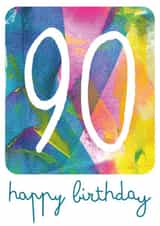 Classic 90th Birthday Card - For Her created by size3art