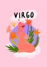 Pretty Birthday Card - Virgo - Flowers created by Rachael Powick