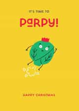 Funny Christmas Card – It's Time To Parpy – Fart Joke – Brussel Sprout created by Stoats & Weasels