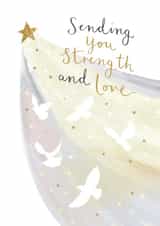 Classic Sympathy Card - Sending You Strength and Love created by Louise Tiler
