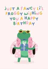 Cute Birthday Card - Fancy Frog created by The Happy Badger