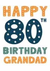 Classic Birthday Card - Grandad - 80th created by Mint Maker Studio