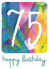 Classic Birthday Card - 75th - For Him/For Her created by size3art