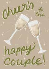 Classic Wedding Card - Glasses - Cheers To The Happy Couple! created by Rhianna Louise Studio