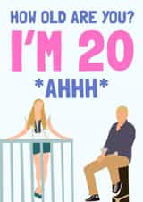 Funny Birthday Card - 20th - Mamma Mia created by MadeByOlivia