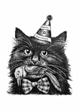 Gift From The Cat - Birthday Card created by Maebry Cards