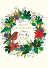 Classic Christmas Card - For Nan - Wreath created by Laura Darrington Design Ltd.