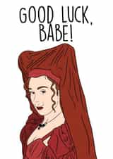 Funny Good Luck Card - Chappell Roan - Good Luck Babe created by Niamh Murphy