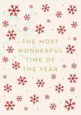 Classic Christmas Card - The Most Wonderful Time Of The Year created by Laura Darrington Design Ltd.