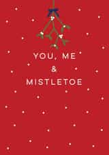 Classic Christmas Card - You, Me & Mistletoe created by Laura Darrington Design Ltd.