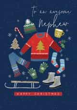 Classic Christmas Card - Awesome Nephew - Festive Items created by Laura Darrington Design Ltd.