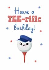 Cute Birthday Card for a TEE-rific Golf Loving birthday boy or girl! created by Sassy Scribbles UK