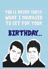 Trick or treat Oasis band birthday card created by SMILE CHEESE