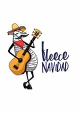 Funny Christmas Card - Sheep - Fleece Navidad created by JoyGreets