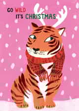 Arty Christmas Card - Tiger - Go Wild created by Holly Fox