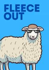 Cute goodbye card for someone who loves sheep- sheep card- fleece out created by Rowan Finch