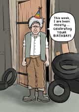 Comedy Fast Show Inspired Birthday Card created by Carl Batterbee