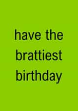 Funny Birthday Card - Charlie XCX brat summer birthday created by Yeah Babe