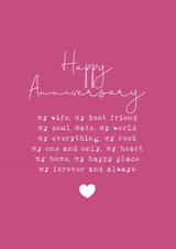 Classic Anniversary Card - For Wife - Soul Mate created by Cake For Breakfast