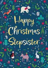Cute Christmas Card - For Stepsister- Festive Foliage created by Hannah Jayne Lewin