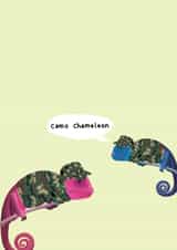Funny Camo Chameleon Card created by Floppy Broc
