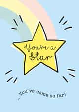 Cute Congratulations Card - You're A Star! - Rainbow created by Rulu