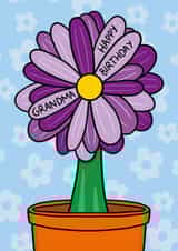 Cute Birthday Card - For Grandma - Flower created by TeePee Creations