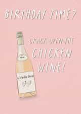 Funny Birthday Card - Chicken Wine - For Her created by Sweetlove Press