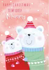 Cute Christmas Card - For Mummy - Polar Bears created by Sarah Pitt