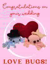 Cute Wedding Card - Love Bugs created by Moira Allen