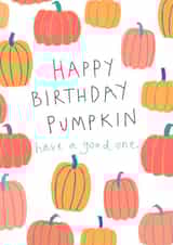 Cute Birthday Card - Pumpkin - Autumn created by Sticky Tape Kate