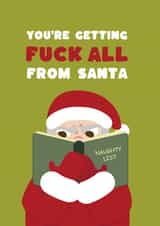 Rude Christmas Card - Santa - Naughty List created by JoyGreets