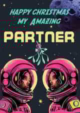 Retro Christmas Card - For Partner - Astronauts created by Rocket68