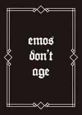 Funny Birthday Card - Emo - Millennial - Ageless created by Studio Pistachio