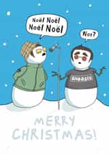 Funny Christmas Card - Oasis - Christmas Carols - Snowman created by Running with Scissors