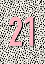 Classic Birthday Card - For Her - 21st created by Hey Ves Designs