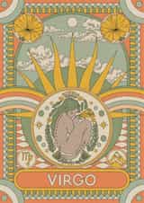 Arty Birthday Card - Virgo - Star Sign created by OMG Kitty