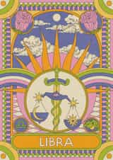 Arty Birthday Card - Libra - Star Sign created by OMG Kitty