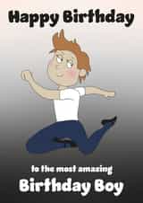 Cute Birthday Card - For Him - Ballet created by Rachel Hsiroc Design