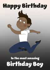 Cute Birthday Card - To The Most Amazing Birthday Boy - Ballet Dancer created by Rachel Hsiroc Design