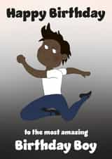 Cute Birthday Card - Ballet - Birthday Boy created by Rachel Hsiroc Design