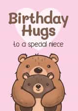 Cute Birthday Card - For Niece - Bears created by Bev O'Connor || @oconnordesign