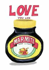 Arty Love & Friendship Card - Love You Like Marmite created by Illustrator Maker
