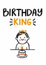 Cute Birthday Card - For Him - Birthday King created by Studio Flafello LTD