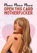 Funny Birthday Card - Sabrina Carpenter - Please Please Please created by Sundiva Designs